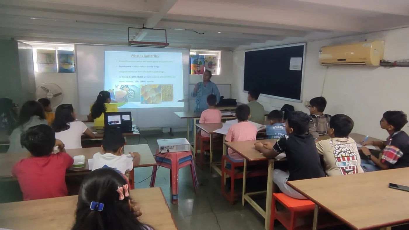 Students attending a classroom session